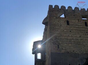 Imperial Stable. Sun through the roof. Castle in Kvemo Chala